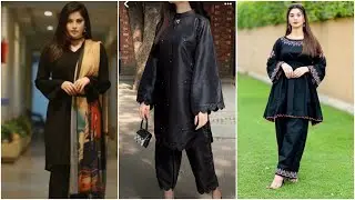 Latest black dress designe 2024|| black dress collection 😍||black color dress design ideas