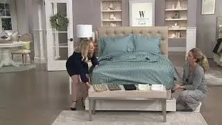 Wamsutta 500TC 100% PimaCott Dobby Stripe Sheet Set on QVC