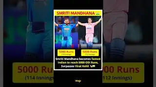 Smriti Mandhana Breaks Virat Kohli's Record | Fastest Indian to 5000 ODI Runs | Mandhana vs Kohli