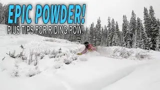 Epic Powder Day on my Snowboard!