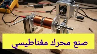 اصنع محرك كهربائي بسيط في المنزل - تجربة روعة وسهلة 