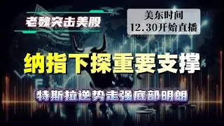 美股直播｜科技股回落纳指下探重要支撑，特斯拉逆势走强底部明朗。#美股 #英伟达 #甲骨文 #英特尔 #特斯拉 #soun #苹果 #投資  #crcl  #amd