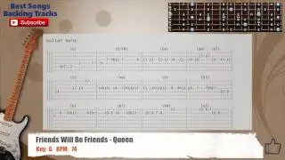 🎸 Friends Will Be Friends - Queen Guitar Backing Track with chords and lyrics