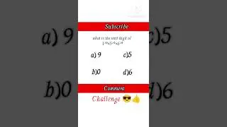 NUMBER SYSTEM QUESTION// UNIT DIGIT QUESTION
