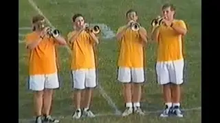 Independence High School trumpet quartet performing national anthem - September 1993