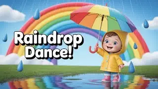 Raindrop Dance 🌧️ | Cartoon Baby Rain Rhyme | Nursery Rhyme for Kids 👶🎵