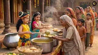 बाल कान्हा और राधा रानी का अन्नदान सेवा || यशोमती मैय्या के नंदलाला || Shree Krishan Leela