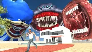Franklin VS All Monsters In Indian Bikes Driving 3D