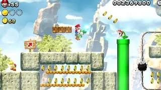 ニュースーパーマリオブラザーズUデラックスやる。～ロック山脈編～