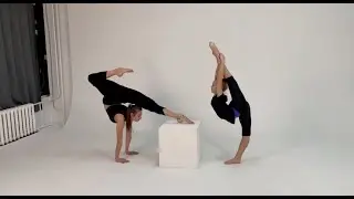 Contortion flexibility art performance & Stretching together with my daughter