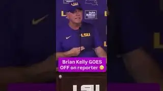 Brian Kelly HEATED at reporter #coaching #cfb #lsu #fyp