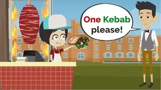 Lisa has her own Kebab Joint! | Basic English conversation | Learn English | Like English