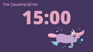 15 Minute SILENT Farting Platypus Timer for Focus, Studying, Writing, Reading, and Productivity