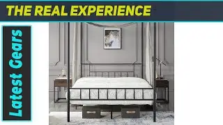 Yaheetech Metal Canopy Platform Bed Frame - Best Affordable Canopy Bed!