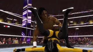 WWE 2K25 Big o kneeling powerboom 