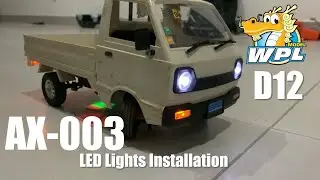 WPL D12 | how to install AX-003 LED light kit on it?