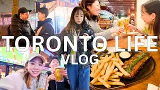 a realistic few days in Toronto life of a Japanese | coworkers, friends, great Korean restaurant 