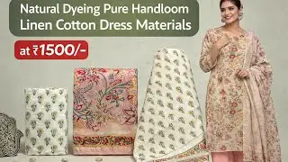 Linen cotton dress materials | top, bottom and dupatta each of 2.5 mts #linendressmaterials