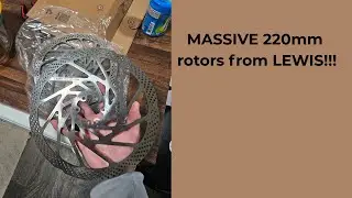 Testing 220mm LewisBike rotors on a trail bike...