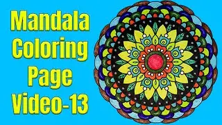 Relaxing Mandala Coloring Page | Relaxing Intricate Mandala Design – Mandala Series Video 13