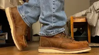Обзор мужских ботинок Red Wing Classic Moc высотой 6 дюймов (медь) из грубой и прочной кожи на но...