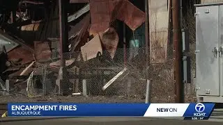 Albuquerque building destroyed in fire linked to homeless encampment according to firefighters