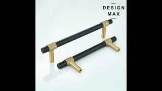 Tecton Gold Black Brass T-Pulls - Bold & Timeless Cabinet Hardware