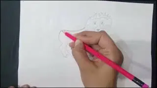 Draw Lion with dot's step by step.learning idea drawing for kids
