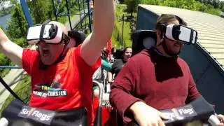 Superman The Ride Virtual Reality Coaster POV.