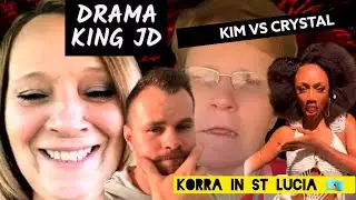 Kim vs Crystal kim blast Crystal//korra in St Lucia and justin the drama King