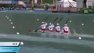 K4 Junior Men's 500m Heat 3 / / 2023 ICF Canoe-Kayak Sprint Junior & U23 World Championships Auronzo