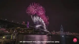 NEW YEARS EVE 2020 FIREWORKS TIMELAPSE I SYDNEY I AUSTRALIA