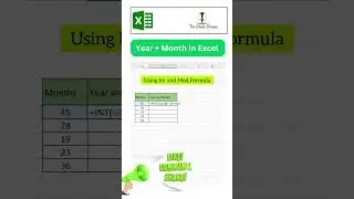 how to convert months to years and months in excel II Excel II Excel Tutorial #exceltutorial