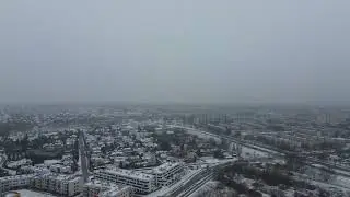 Полет на дроне. Белосток. My First dron flight. Bialystok. Foggy #Bialystok