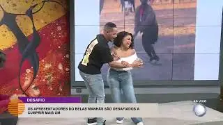 O trio do #Belasmanhas mostrou alguns passos da dança “Dodinha” ao som da música “Ka Malhampsene”.