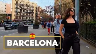 4K Walking Tour in Barcelona 2023 ( Westfield Glòries Avinguda Diagonal La Sagrada Família) Spain 🇪🇸