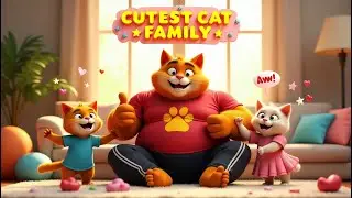 Cute Father Cat Morning Routine with His Kittens 🐱✨ | Funny & Heartwarming Cat Family Moments!