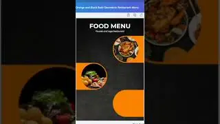 How to make restaurant menu in Canva.#restaurant #canva#design #creative