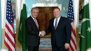 US Secretary of State Pompeo welcomes Pakistan Foreign Minister | AFP