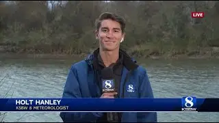 First Live Shot From The Field For The Evening News