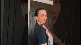 simple way to dress up your ponytail with a scarf #hairstyle #shorts #summer