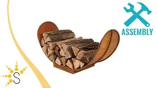 Sunnydaze 4-Foot Rustic Outdoor Curved Firewood Log Rack, 4-Foot-RCM-LG707-L