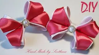 Бантики из атласной ленты Канзаши Satin ribbon Hair bow La&ccedil;o de fita de cetim