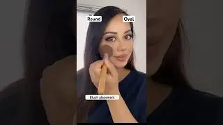Blush Placement Round vs Oval | Makeup Hack✨
