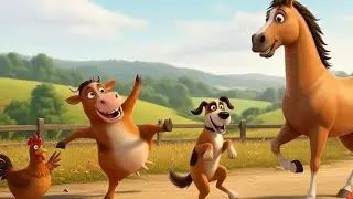 Bebi Brain on the Farm! Cow Rescue 🐄🌾 | Fun Kids Dance Song, Nursery Rhymes