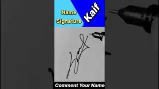 KAIF NAME SIGNATURE STYLE | LETTER K SIGNATURE DESIGN | #shortsfeed #ytshorts #viralvideo
