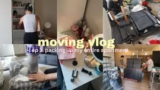 MOVING VLOG| ep.1 packing up my ENTIRE apartment