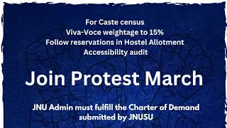 JNUSU PROTEST MARCH FOR STUDENTS INTEREST ||ADMIN MUST ACCEPT CHARTER OF DEMAND BY JNUSU