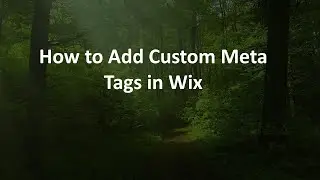 How to Add Custom Meta Tags in Wix