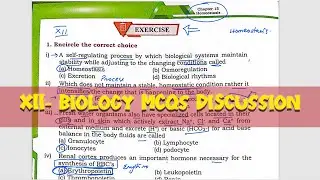 XII- Biology STB new book MCQs discussion || Chapter 15- Homeostasis